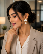 Clover Pearl Drop Earrings | Anti-Tarnish