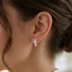 Butterfly CZ hoop Earrings