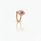 Rose Gold Evil Eye CZ Anti-Tarnish Nose Pin