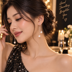 Long Sparkling Chain Earrings