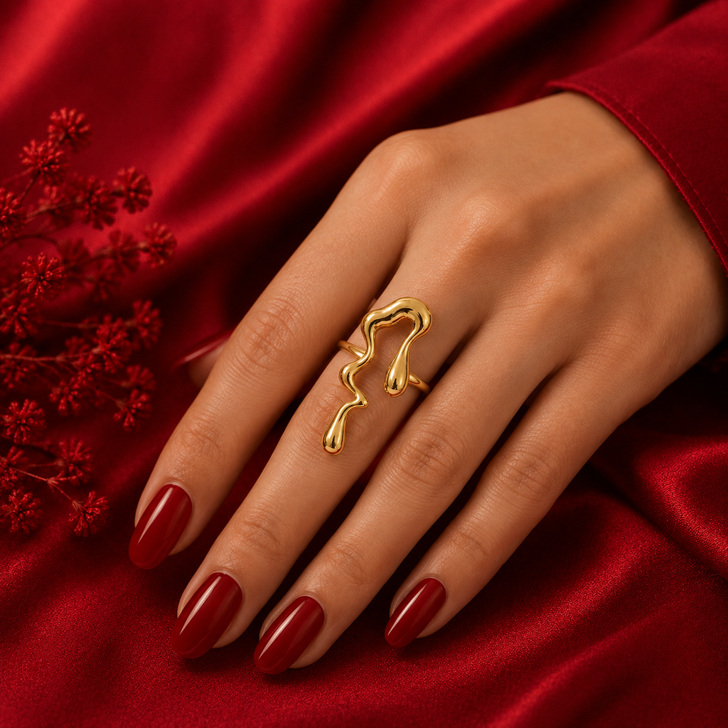 Wave Statement Ring for Women