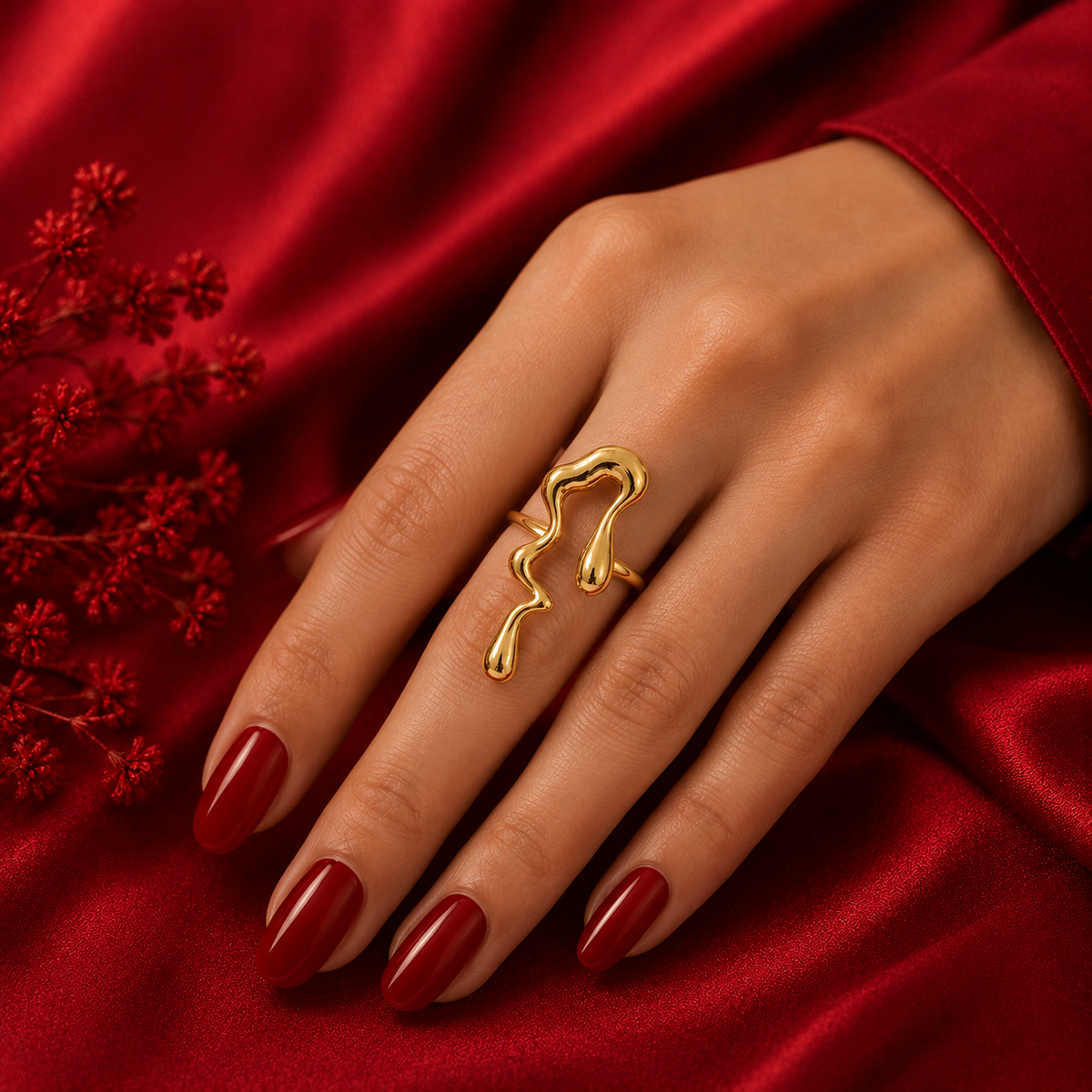 Wave Statement Ring for Women