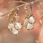 Elegant Crystal Triple Drop Earrings