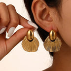 Aurielle Fan Stud Earrings
