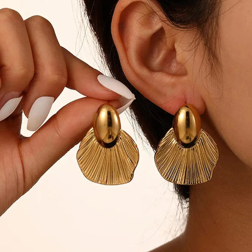 Aurielle Fan Stud Earrings