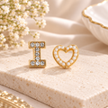 I Love Heart Stud Earrings