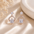 Elegant CZ Drop Earrings