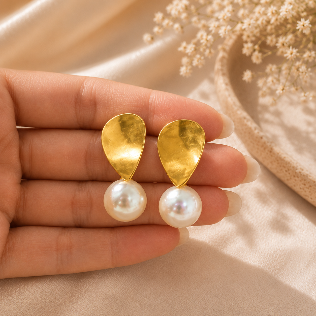Aurora Pearl Drop Earrings