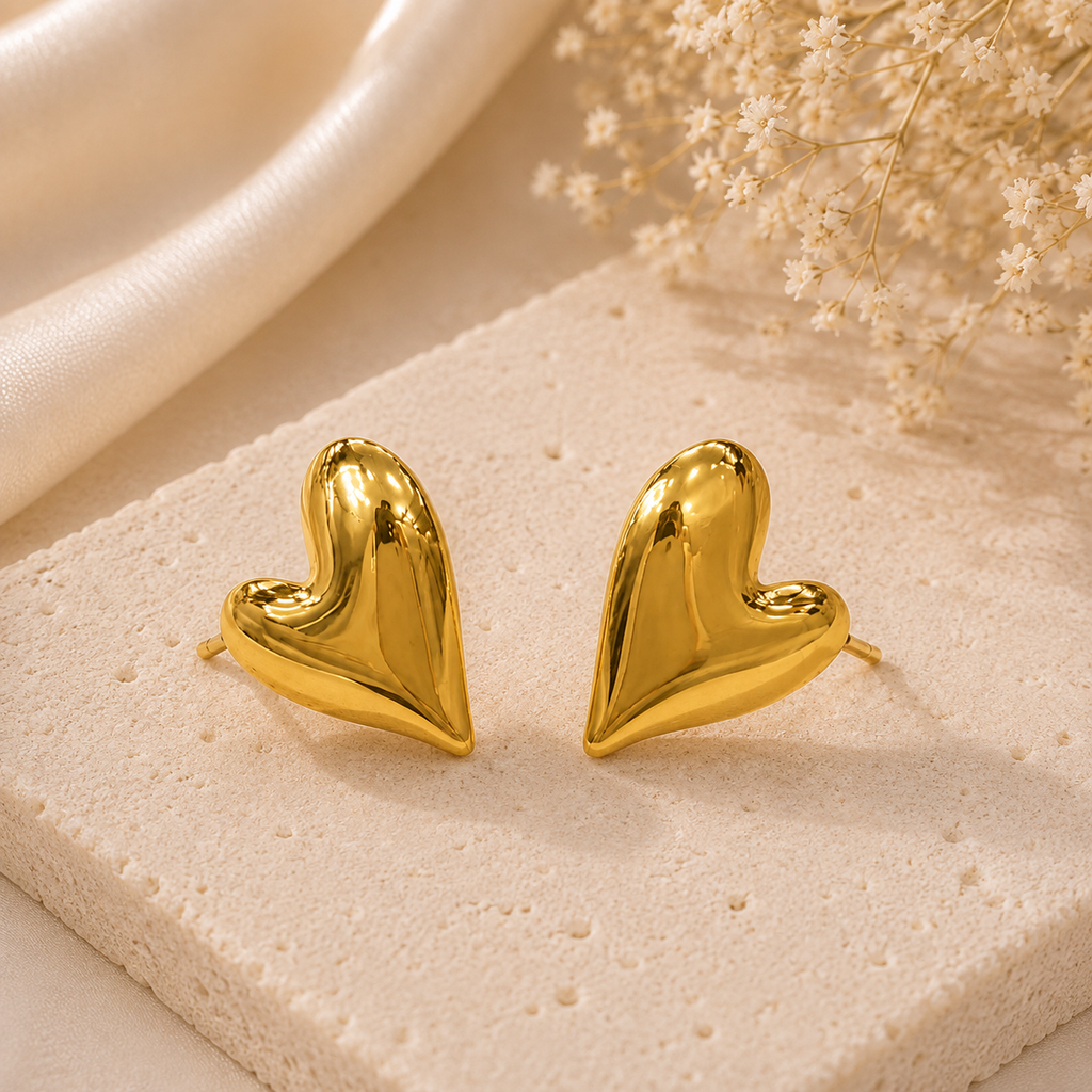 Heart Stud Earrings