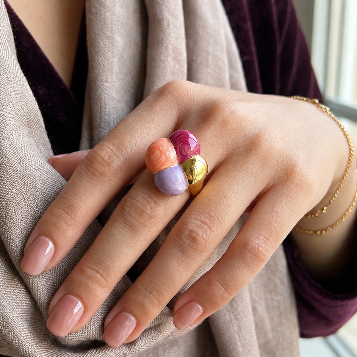 Candy Pop Premium Enamel Adjustable Ring