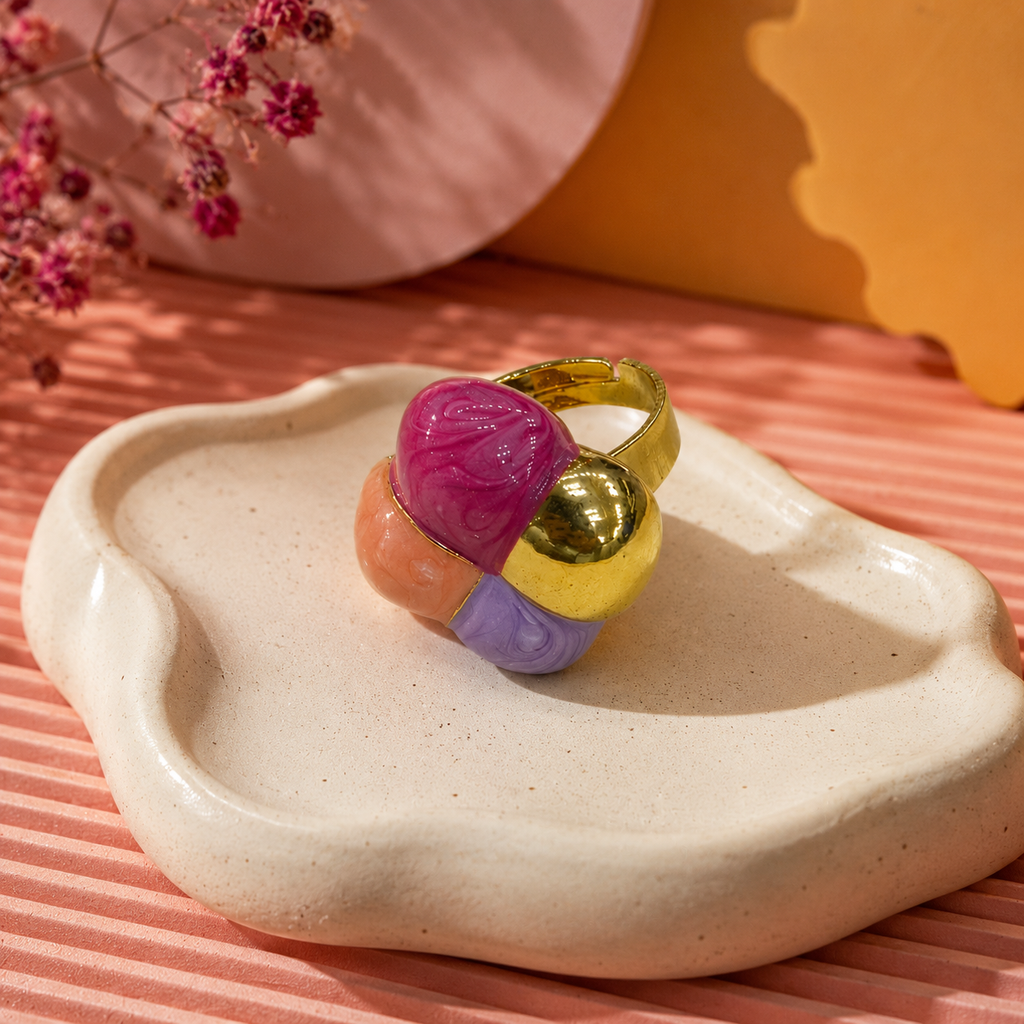 Candy Pop Premium Enamel Adjustable Ring