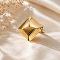 Luna Geometric Adjustable Statement Ring (Anti-Tarnish)