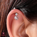 Starburst Bow Earrings Earcuff (Pair)