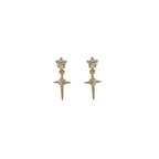Minimal Cross Earrings
