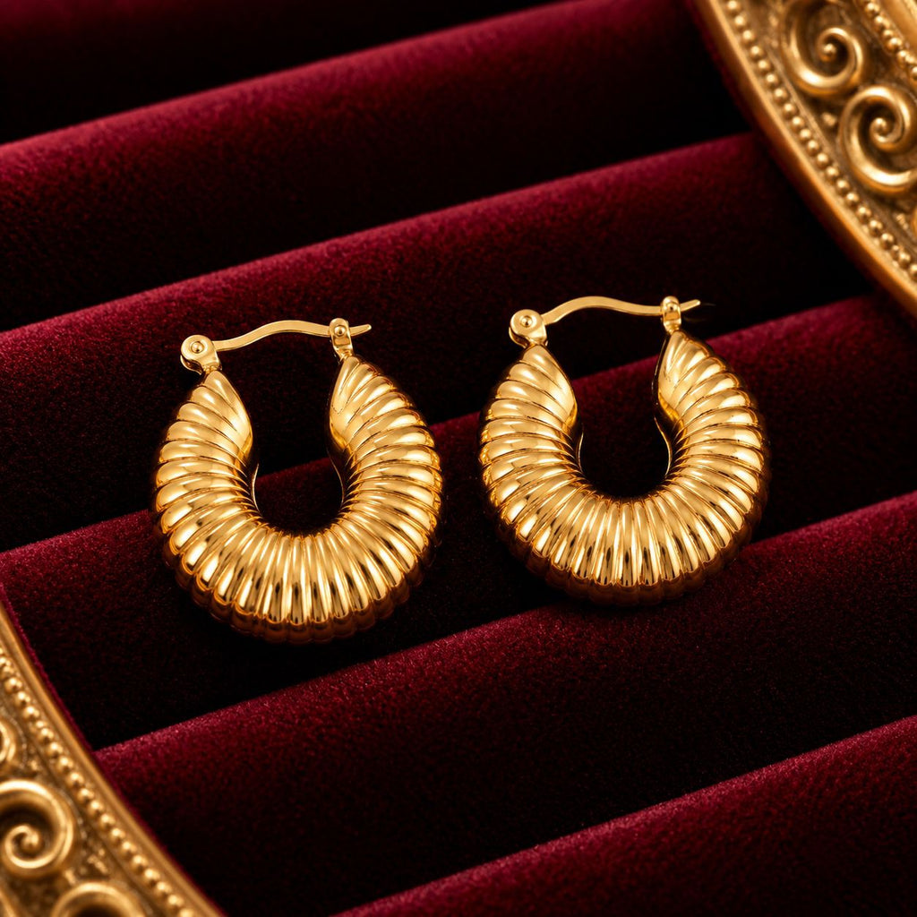 22 k gold plated hoop Earrings