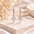 CZ Floral Drop Earrings