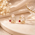 Red Star Crystel Earring