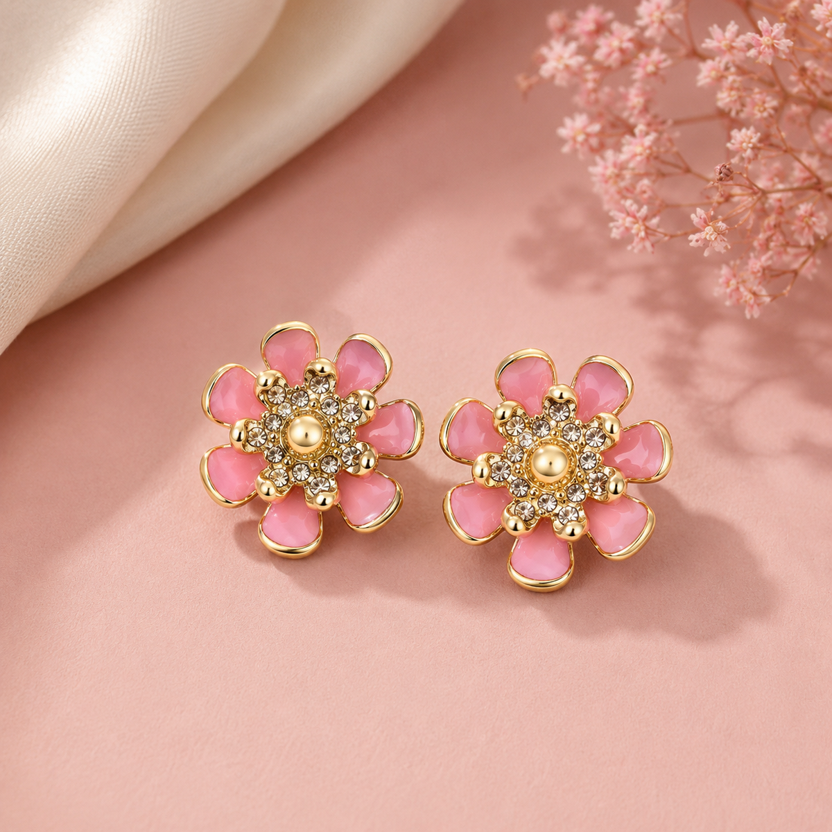 Korean Vintage Flower Earrings