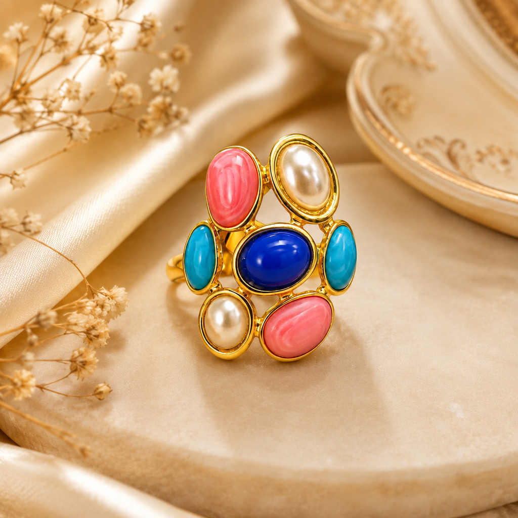 Multicolor Statement Cocktail Ring