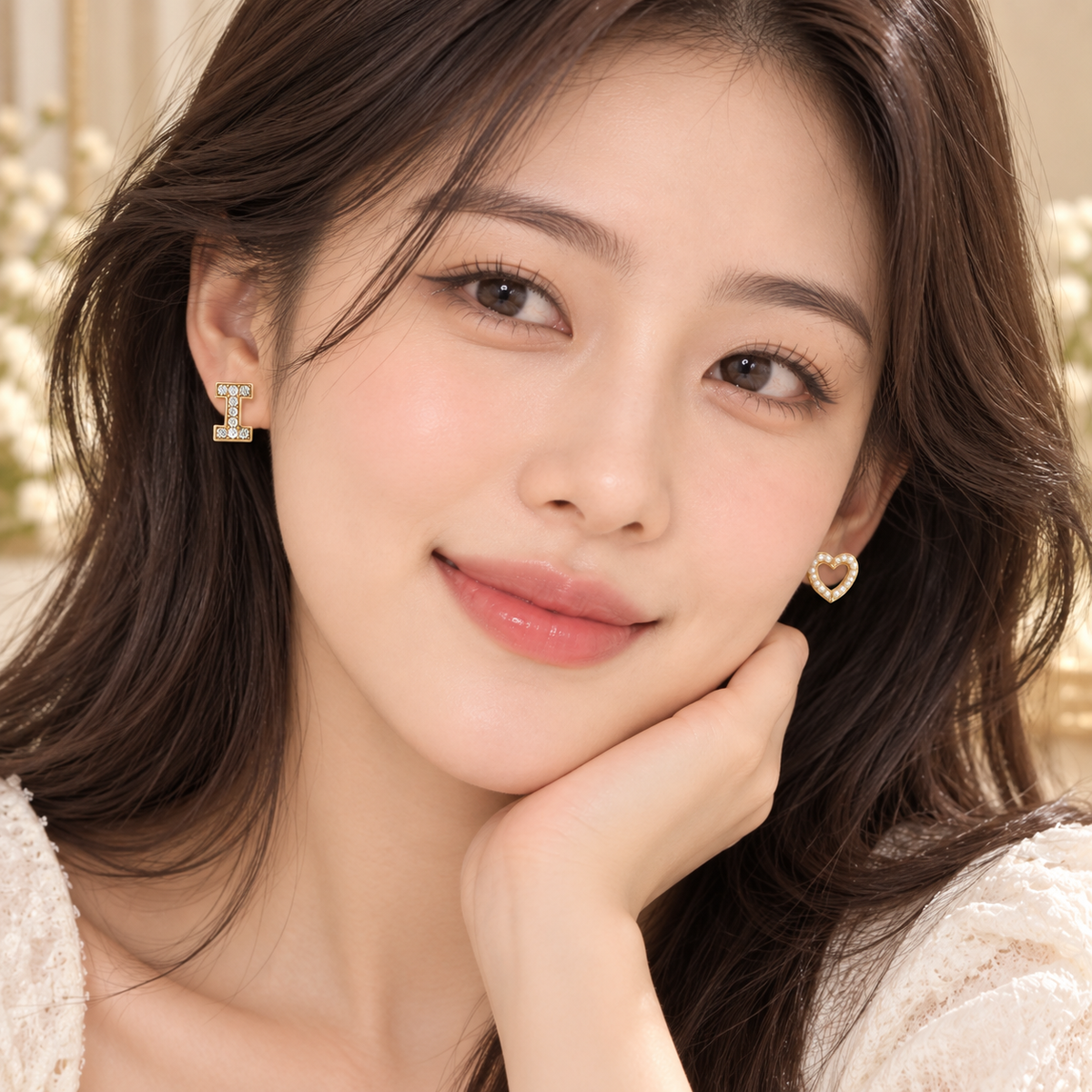 I Love Heart Stud Earrings