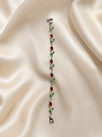Ruby & Emerald Tulip Bracelet