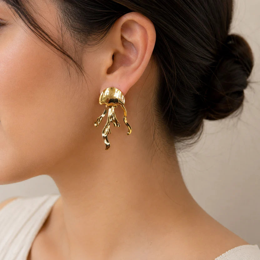 Jellyfish Statement Earrings (Anti-Tarnish)