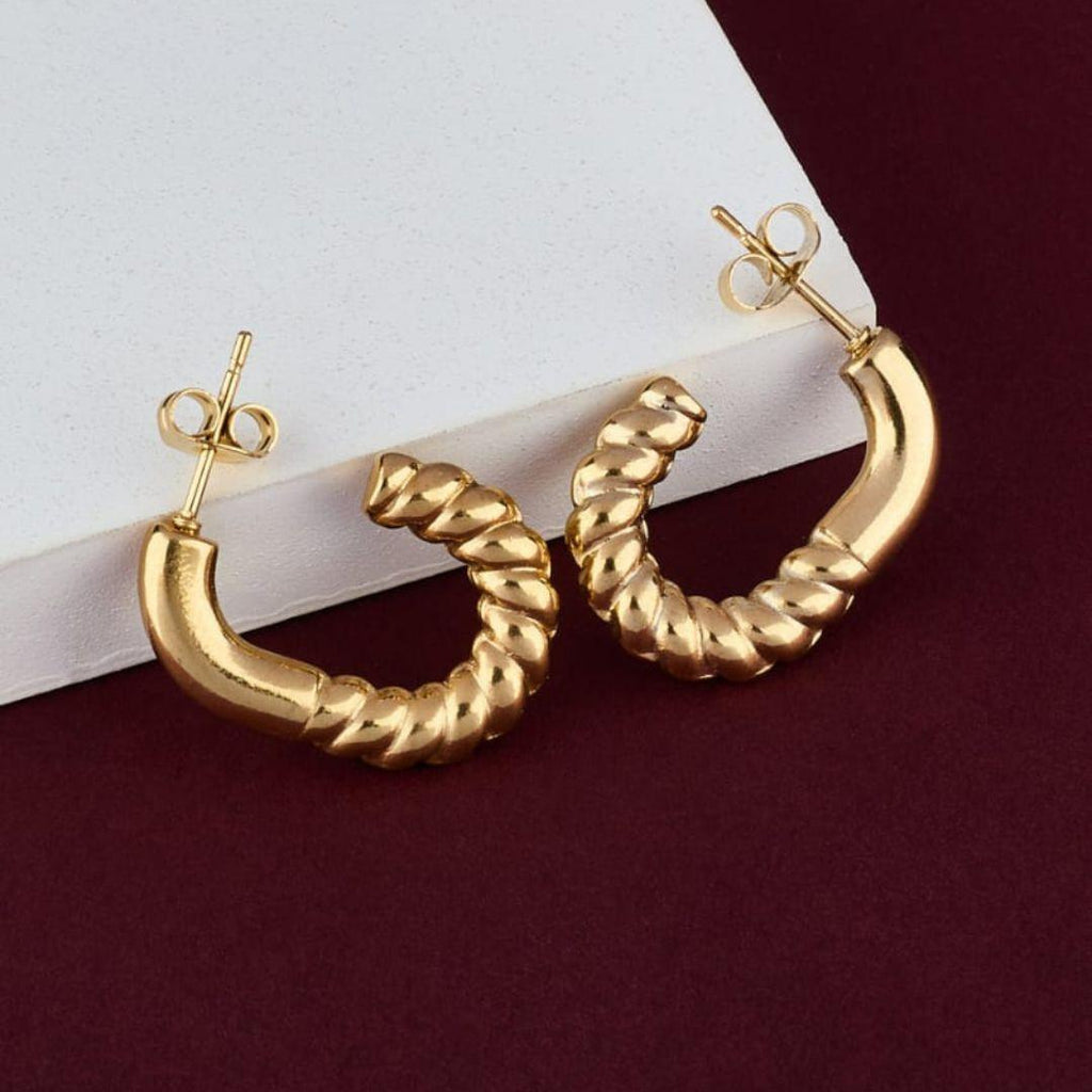 Chiclet Hoops Earring