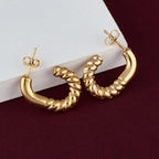 Chiclet Hoops Earring