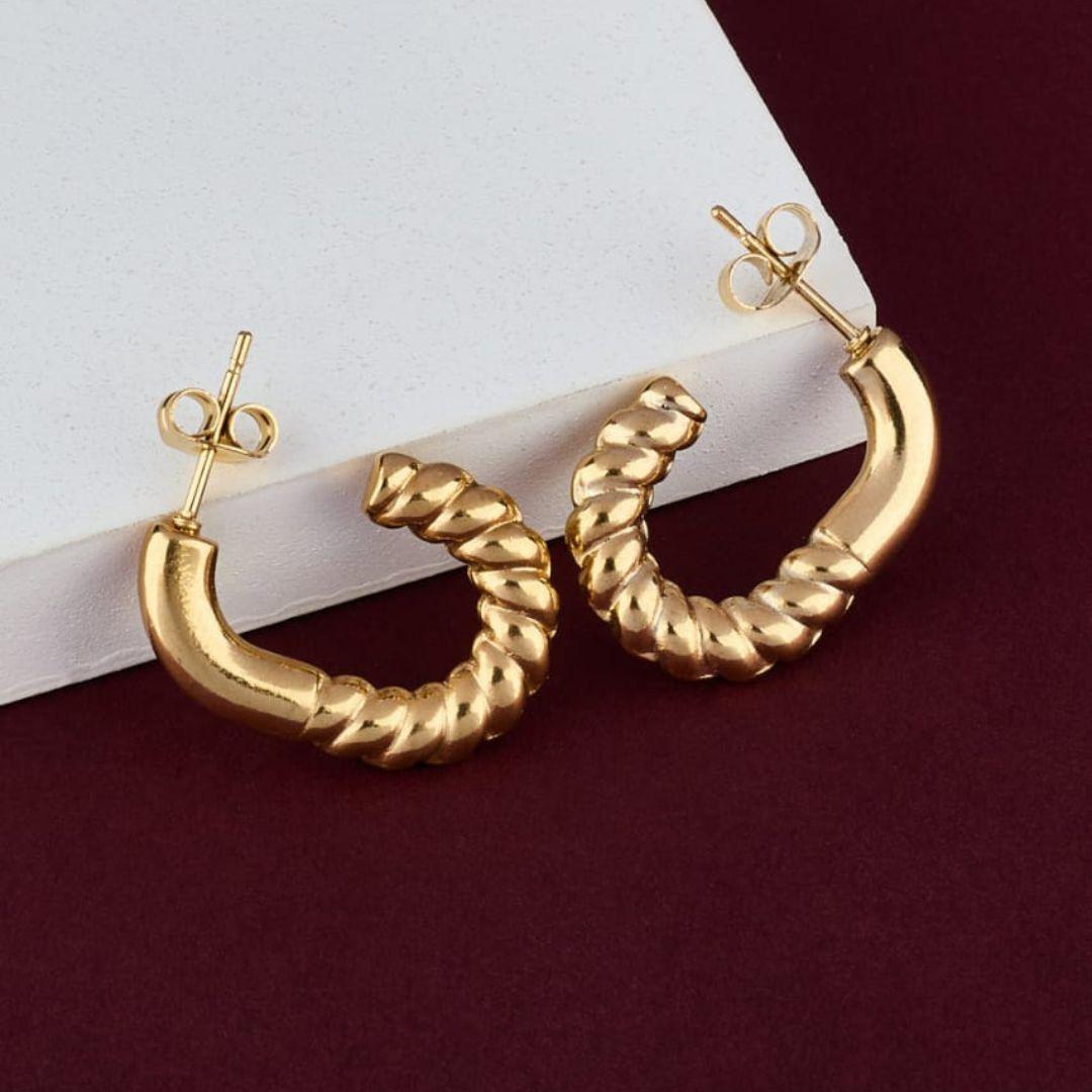 Chiclet Hoops Earring