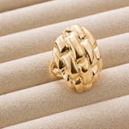 Textured Dome Statement Ring (Anti-Tarnish)